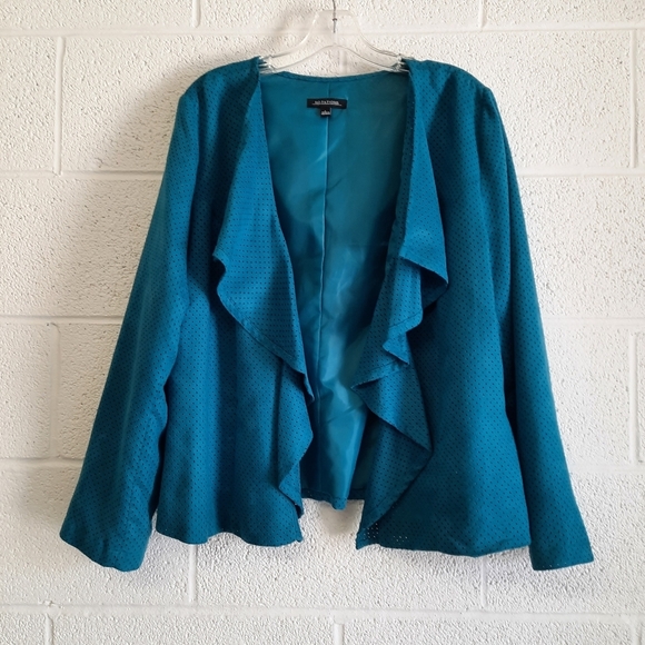 Notations open ruffled blazer - Picture 1 of 8